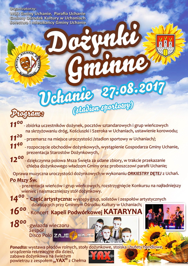 Dożynki Gminne - Uchanie 27 sierpnia 2017